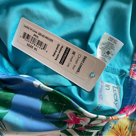 NWT Lucky in Love Tropical Bloom Floral Skort Long Length Ruched - Picture 11 of 14